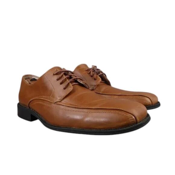 J.Ferrar Shoes Mens 9 Oxford Derby Dress Formal Classic Bike Toe Professional - Picture 1 of 16
